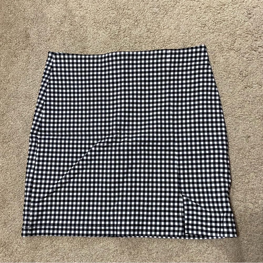 Gingham print skirt
